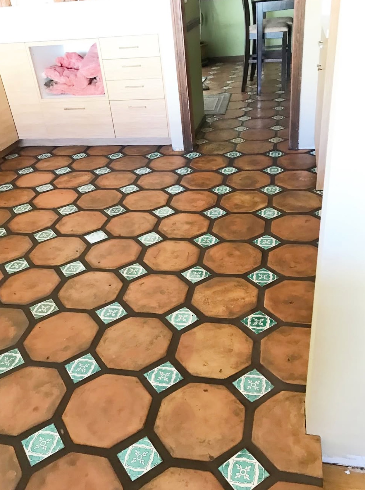 Spanish pattern tile floor