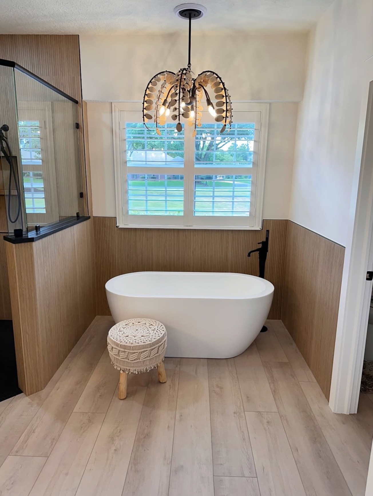 Master bathroom remodel with soaker tub