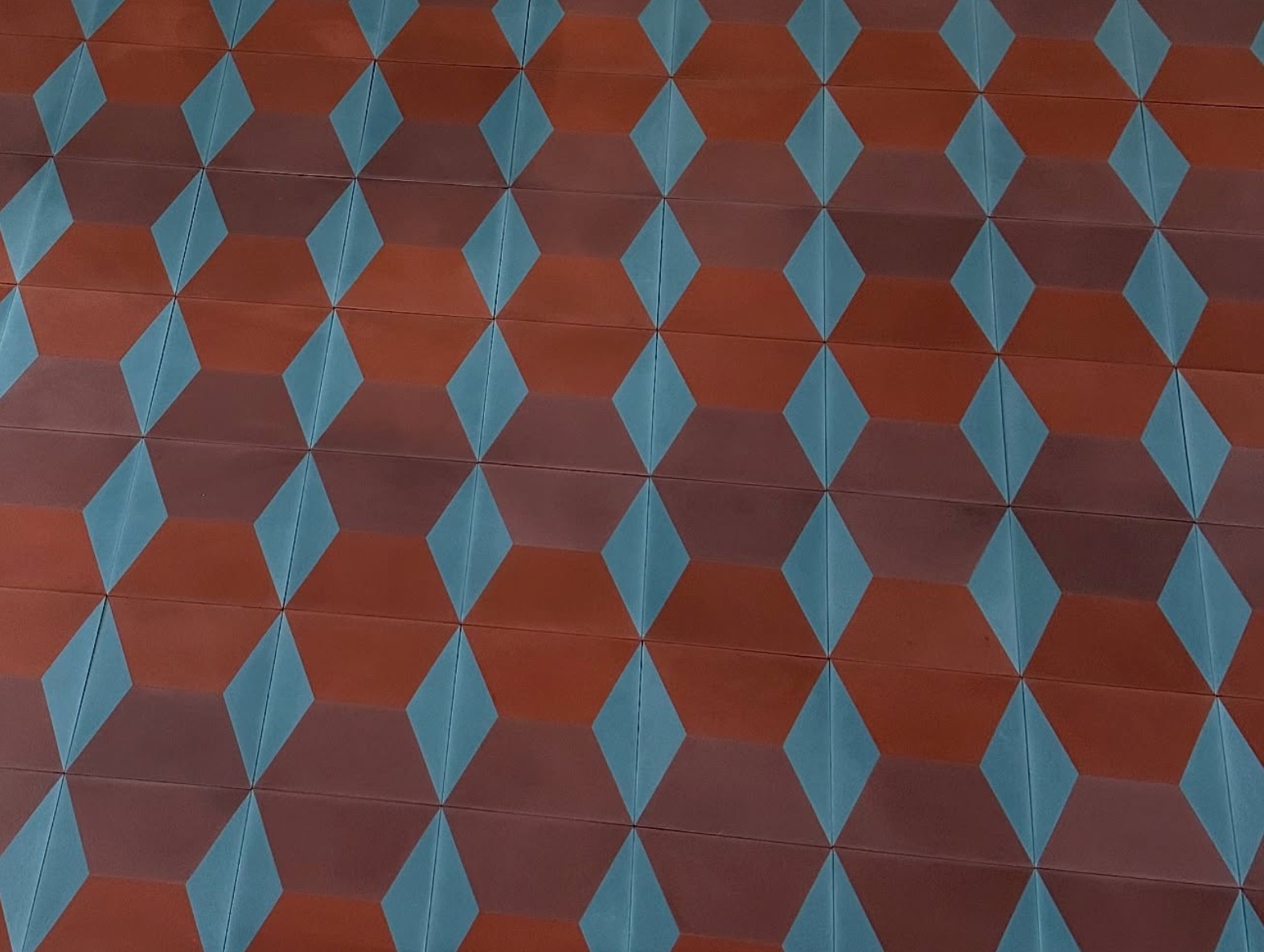 Colored mosaic tile detail